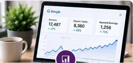 Search visibility and growth analytics dashboard